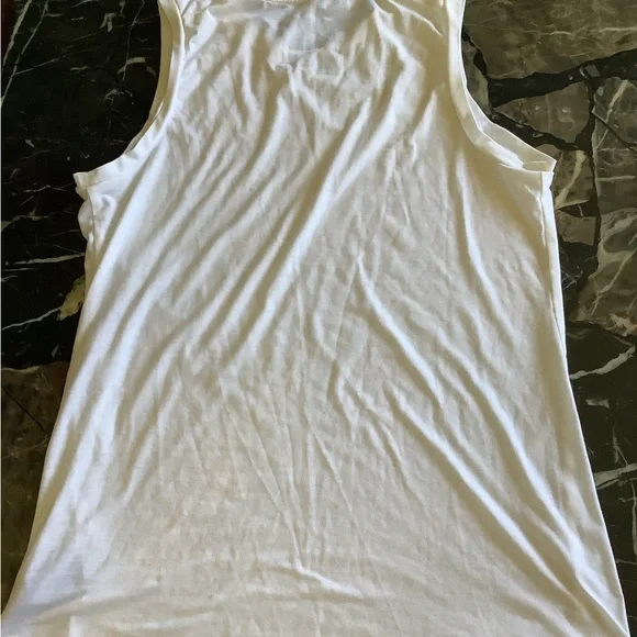 The north face women’s white sleeveless logo front tee shirt tank size xs - Picture 4 of 6